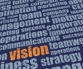 Grungy Business Words - Vision