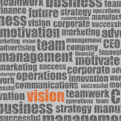 Grungy Business Words - Vision