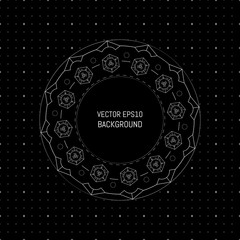 Abstract background from geometric figures in technological style.