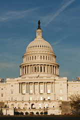 Fototapeta na wymiar The front of the US Capitol