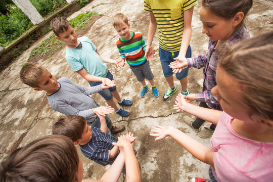 Children Playing The Game In Summer Camp