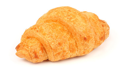 fresh croissant isolated on white background