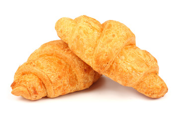 fresh croissant isolated on white background
