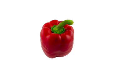 Juicy red pepper. Red pepper isolated on white background.