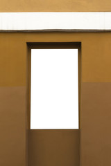 Mock up. Blank billboard outdoors, outdoor advertising on the wall of a building wall