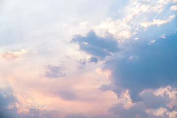 Beautiful Sky and Sunlight Color background