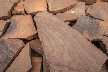 Natural stone for cladding.