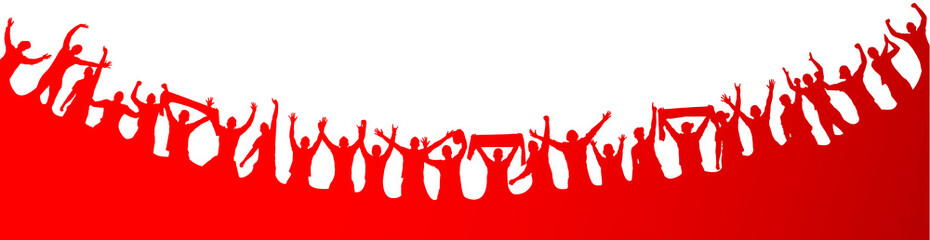 Crowd at concert and at stadium