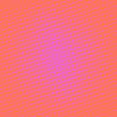 Background halftone circle vector. peach dots on pink background. Halftone Effect. comic book retro print.