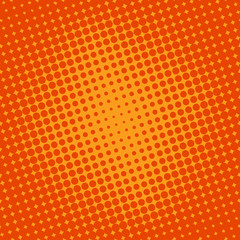 Background halftone circle vector. Dots on orange background. Halftone Effect. comic book retro print.