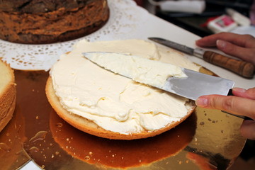 process of making cake