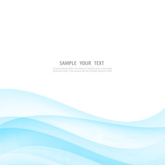 Abstract white background with blue vector abstract waves EPS10