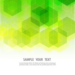 Bright green background.