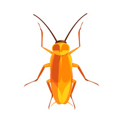 Cockroach insect colorful cartoon character