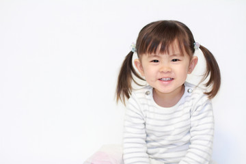 smiling Japanese girl (2 years old)