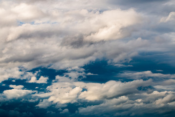 colorful dramatic sky with cloud at sunset