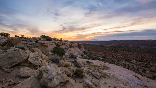 Sunrise time lapse in the desert