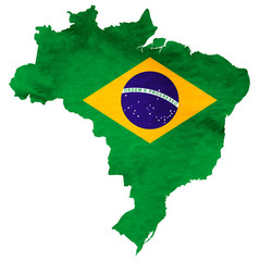 ブラジル　地図　 国旗　アイコン
