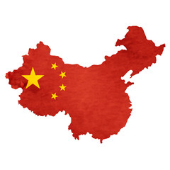 中国　地図　 国旗　アイコン