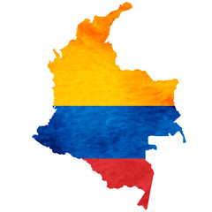 コロンビア　地図　 国旗　アイコン
