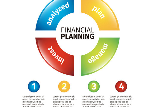 Colorful Circular Financial Planning Infographic Template