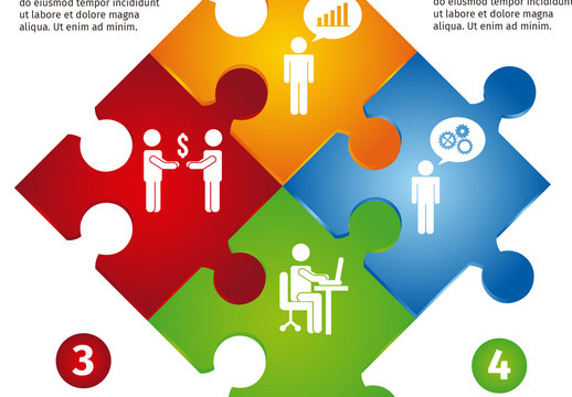 Puzzle Pieces Business Infographic 2