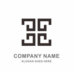 Geometric Square Cube Letter E Morocco Motif Pattern Interior Architecture Business Company Stock Vector Logo Design Template