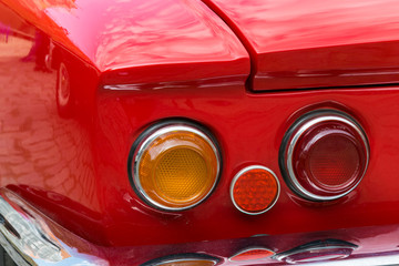 Part of an old classic car