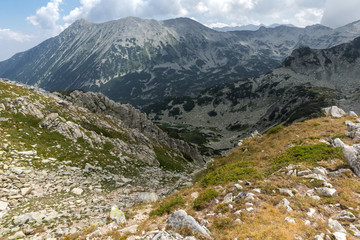 Fototapeta na wymiar Amazing Panorama from Banderitsa pass, Pirin Mountain, Bulgaria