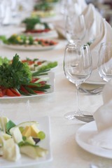 Beautifully decorated table on holiday