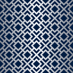 Seamless Art Deco Pattern with Silver Gradient
