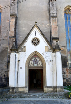 aiud medieval church entrance