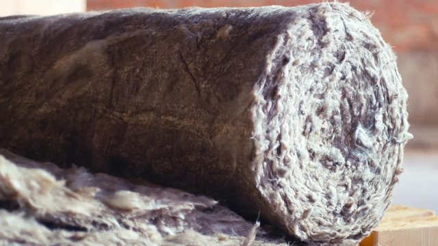 insulating wooden house with rock wool material