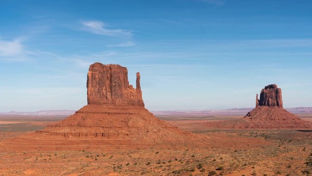 Time lapse in Monument Valley during day time.