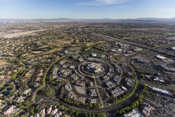 Foto op Plexiglas Luchtfoto van de Summerlin-gemeenschap in Las Vegas, Nevada. © trekandphoto
