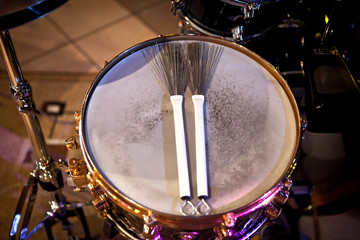 Obraz na płótnie Canvas Drum set jazz night