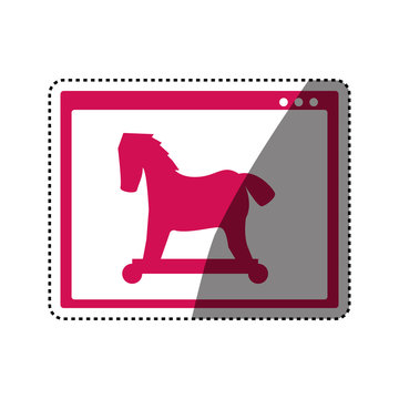 virus malware trojan symbol vector icon illustration