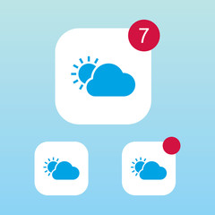 Weather Icon With Notification