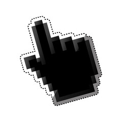 Fototapeta premium hand pointer computer vector icon illustration graphic design