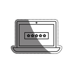 computer password security privacy vector icon illustration