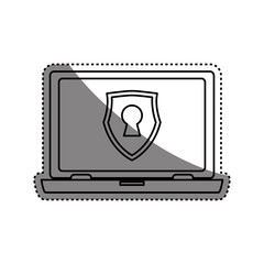 computer lock security privacy vector icon illustration