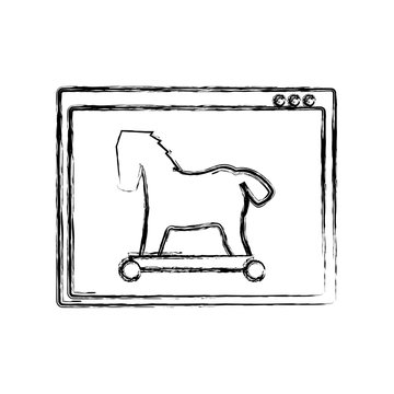 virus malware trojan symbol vector icon illustration