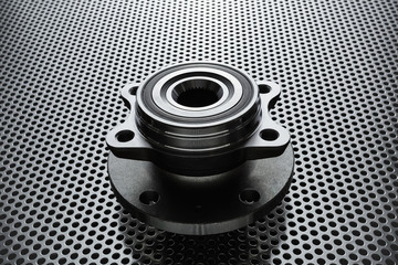 Composition of the car wheel bearing on metal surface