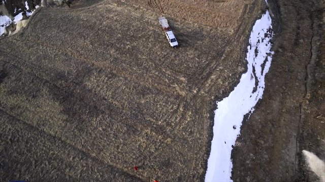 A hot air balloon landing - FPV