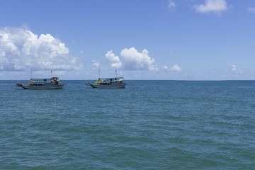 Barcos na praia de Pipa