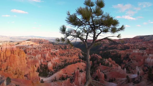 Panning view of the Bryce Canyon landscape