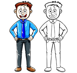 Human character outline for businessman