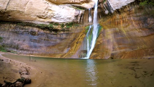Ultra wide view of waterfall