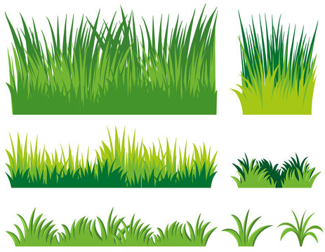 Different doodles of grass