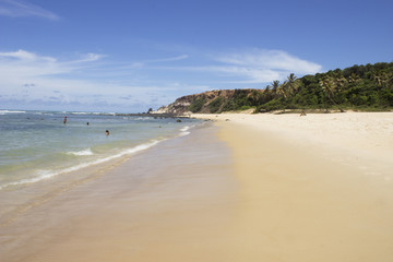 Praia semi deserta - Natal, Brasil